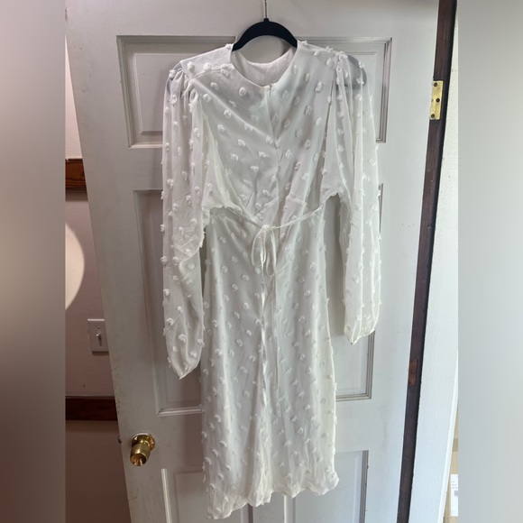 Chicwish white polka dot ‘cotton candy’ sheer midi dress - Picture 5 of 7